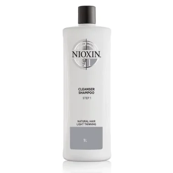 NIOXIN 3-Part System 1 Cleanser Shampoo for Natural Hair with Light Thinning 1000ml